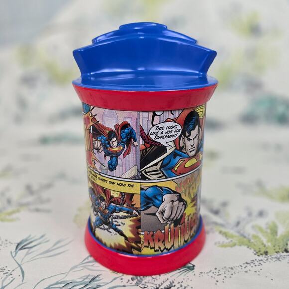 Vintage Superman Ceramic & Tin Container Vandor Limited Edition Cookie Jar - Picture 4 of 12